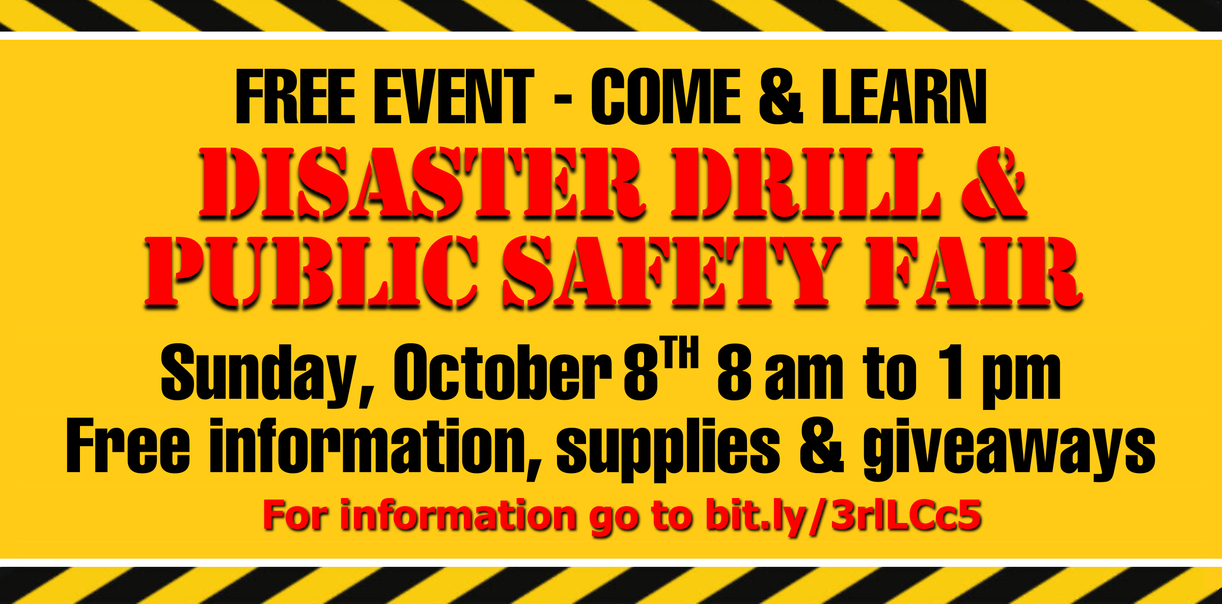 Safety Fair & Disaster Drill! 10/8/2023 8AM-1PM