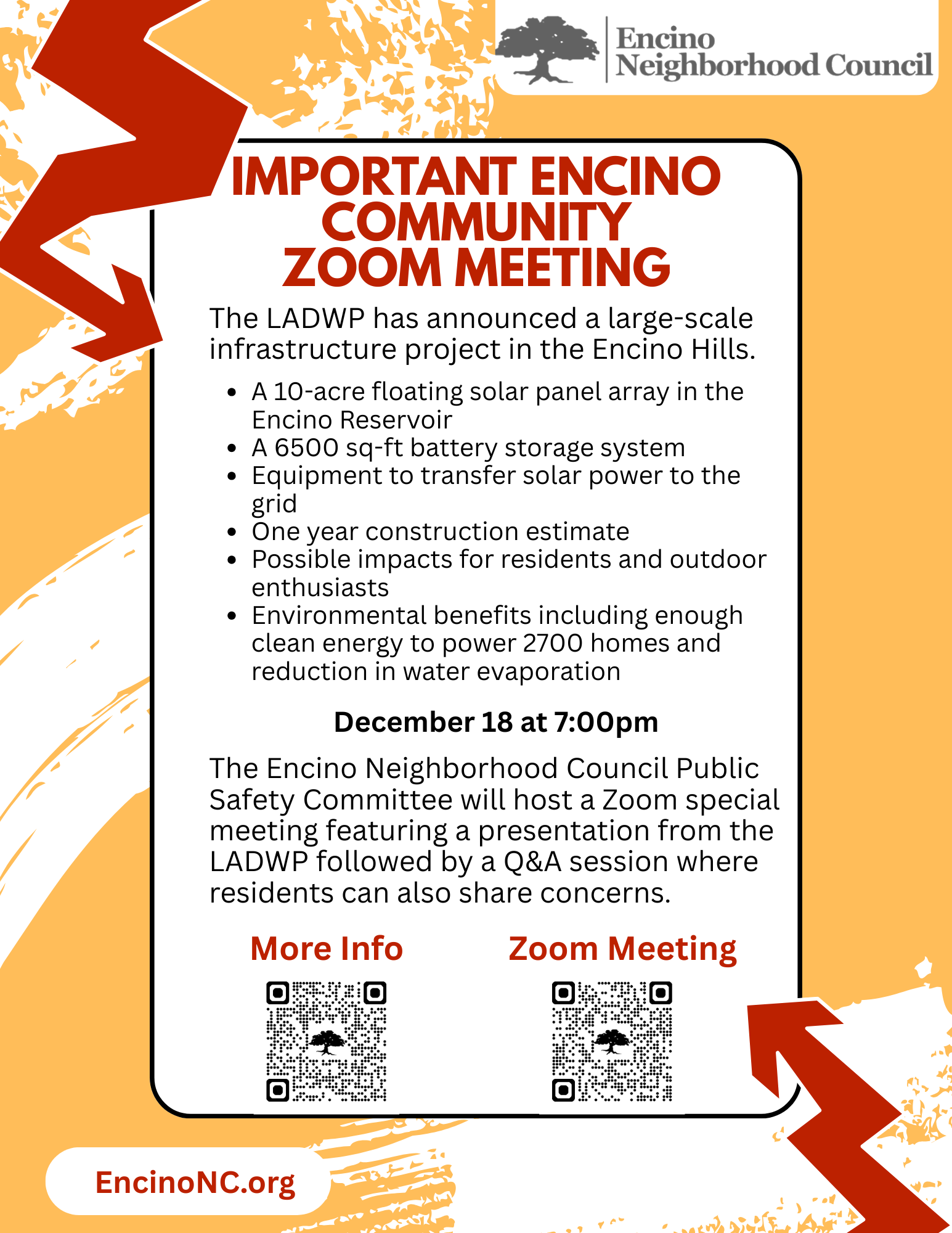 Meeting About LADWP Floating Solar Project 12/18/25