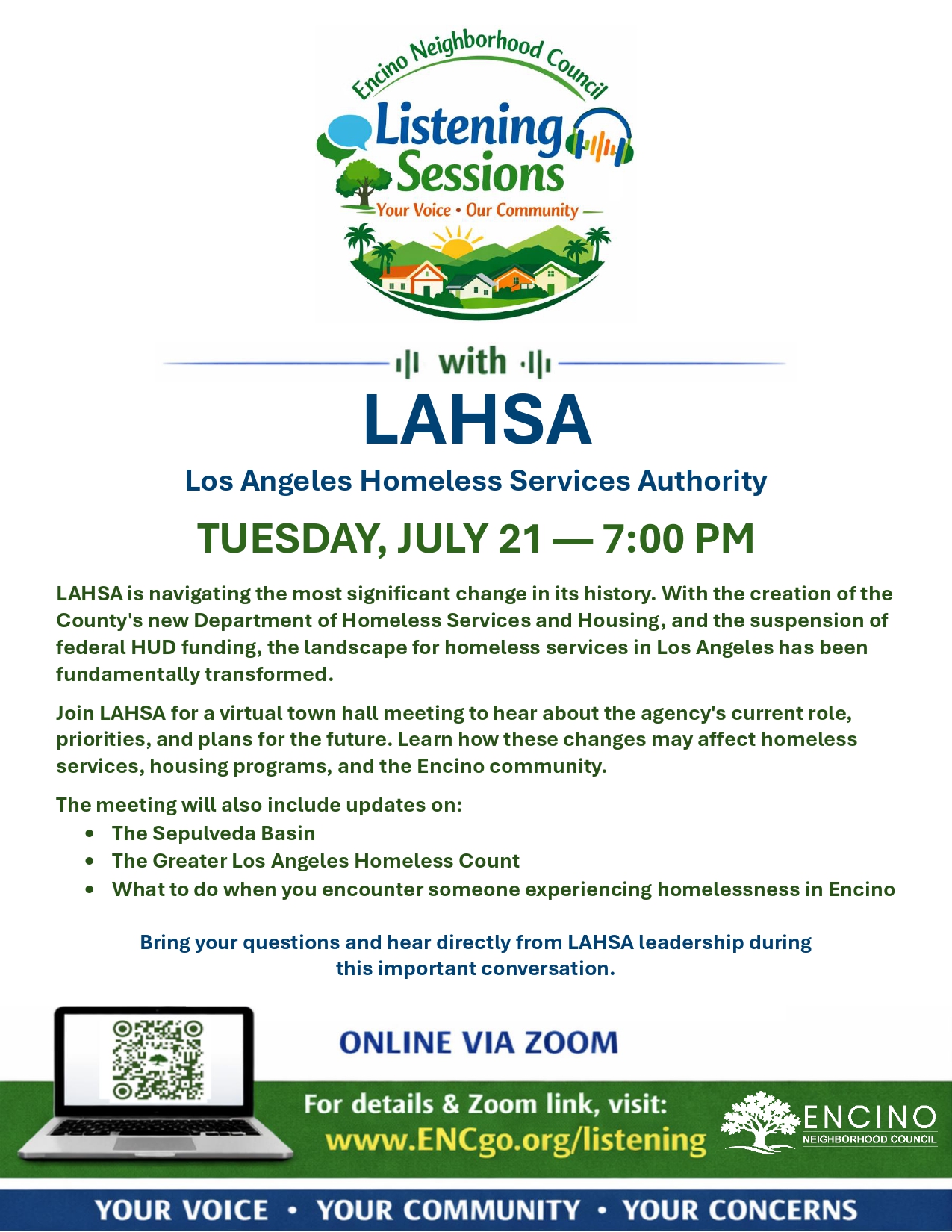 7/21/26 Virtual Town Hall with LA Homeless Services Authority (LAHSA)